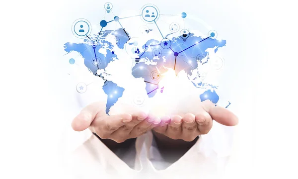 Global communication and networking — Stock Photo, Image