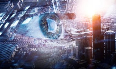 Şehir panoramik manzaralı