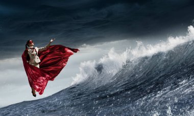 Gökyüzünde süper kadın