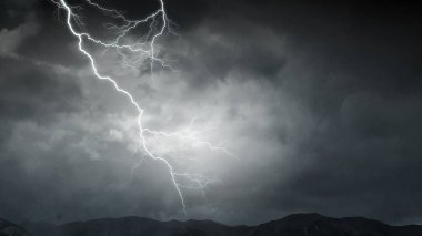 Dramatic thunder background clipart