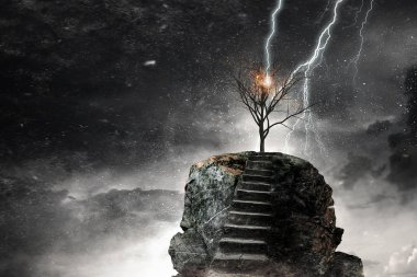 Üstüne alma. Karışık teknik