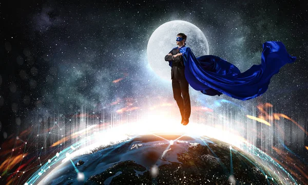空のスーパー男 — ストック写真