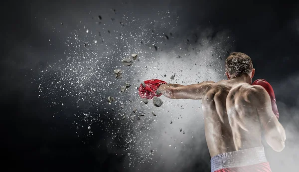 Determinado a ser o vencedor. Meios mistos — Fotografia de Stock