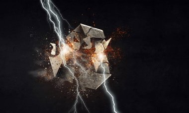 Ekoloji sorun tehlike. Karışık teknik