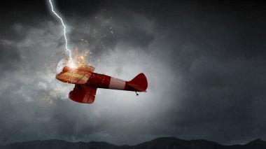 Uçak kazası tehlikesi. Karışık teknik