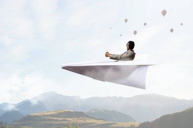 Pilot olmayı hayal. Karışık teknik