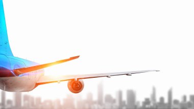 Yukarıdaki iş şehir üzerinde. Karışık teknik