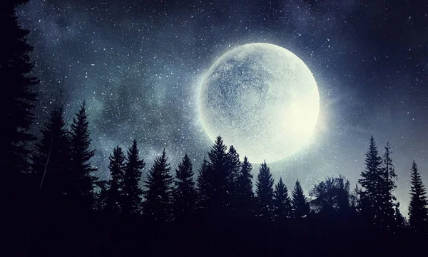 Повний місяць у небі — стокове фото