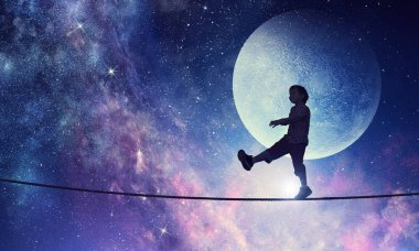 Bu tatlı gece hayalidir. Karışık teknik