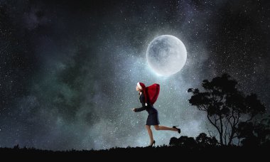 Noel hediye almak. Karışık teknik