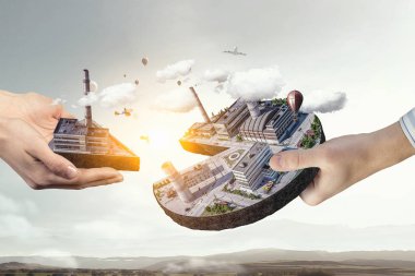 Endüstriyel yapı kavramı. Karışık teknik