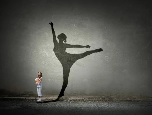 I will become ballerina . Mixed media — Stock Photo, Image