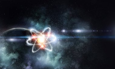 Astronomi kavramı zemin. 3D render