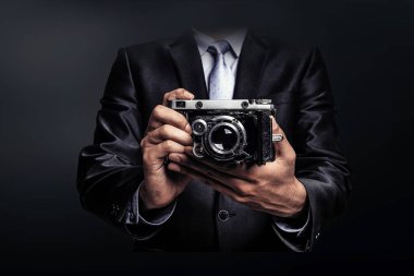 Fotoğraf iş kavramı. Karışık teknik
