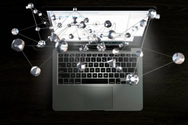 Sosyal bağlantı ve ağ. Karışık teknik