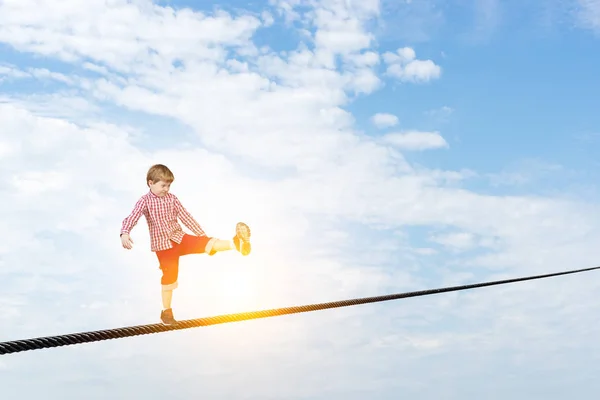 Do not let your child walking around. Mixed media — Stock Photo, Image