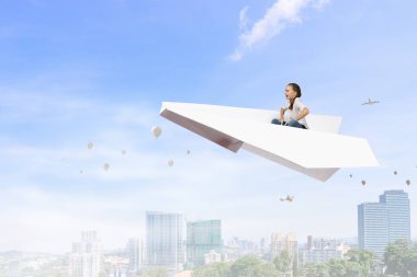 Pilot olmak için hayal. Karışık teknik