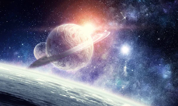 Rymden planeter och nebula — Stockfoto