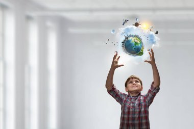 Bu büyük dünya keşfetmek. Karışık teknik