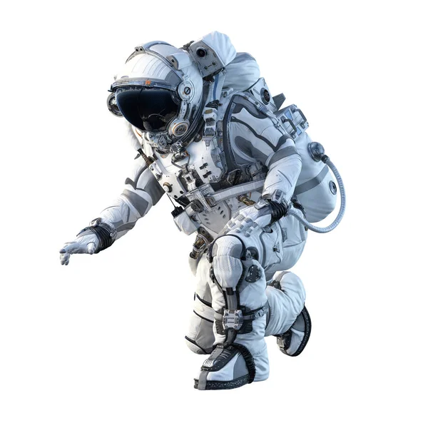 Astronaut on white. Mixed media — Stock Photo, Image