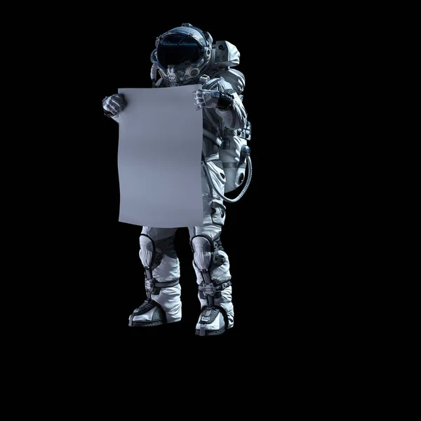 Astronauta nell'oscurita '. Mezzi misti — Foto Stock