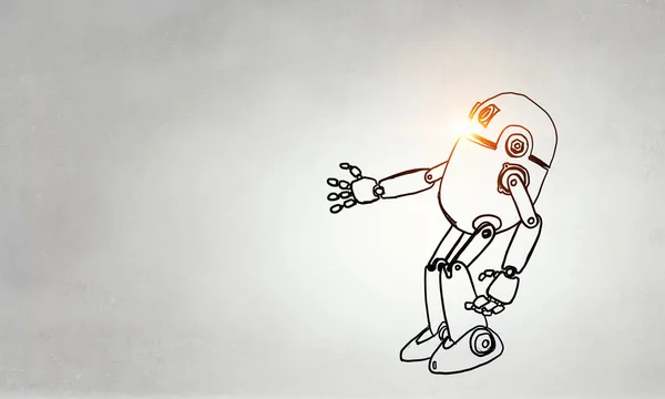 Hand dran robot — 图库照片