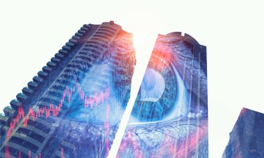 İnsan gözü ve cityscape