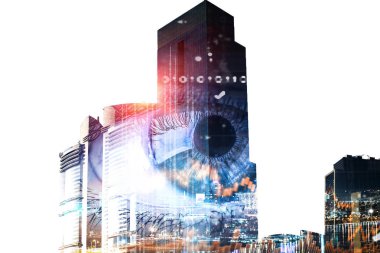 İnsan gözü ve cityscape