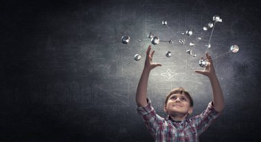 Sosyal ağlar ve çocuklar. Karışık teknik