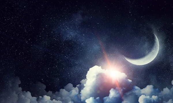 Księżyc na niebie — Zdjęcie stockowe