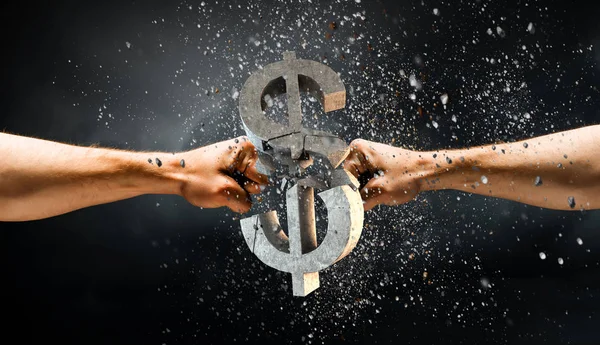 Dollar currency fall — Stock Photo, Image