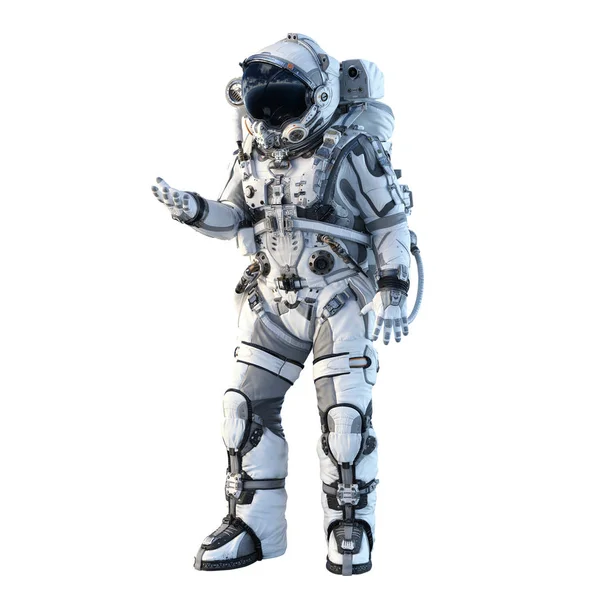 Astronaut op wit. Mixed media — Stockfoto