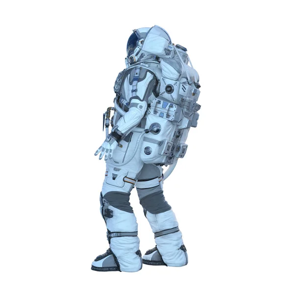 Astronaut on white. Mixed media — Stock Photo, Image