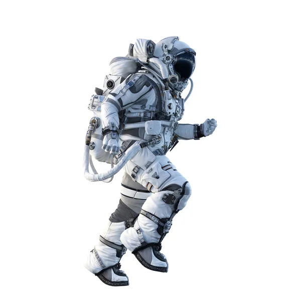 Astronauta na biały. Techniki mieszane — Zdjęcie stockowe