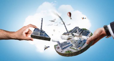 Endüstriyel yapı kavramı. Karışık teknik