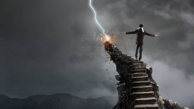 Riskli adımları yapmak. Karışık teknik