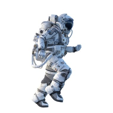 Astronot beyaz. Karışık teknik