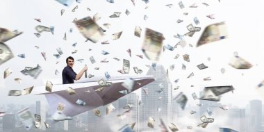 Gökyüzü sörf için bir rüya. Karışık teknik