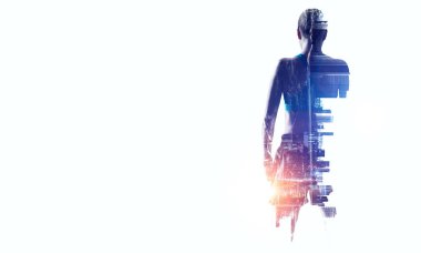 Başlığı almak için gidiyor. Karışık teknik