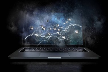 Sosyal bağlantı ve ağ. Karışık teknik