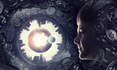 Bu büyük dünya keşfetmek. Karışık teknik