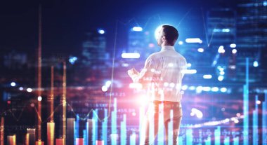 Geç geceye kadar çalışma. Karışık teknik