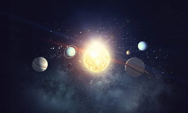 Sistema de planetas. Medios mixtos —  Fotos de Stock