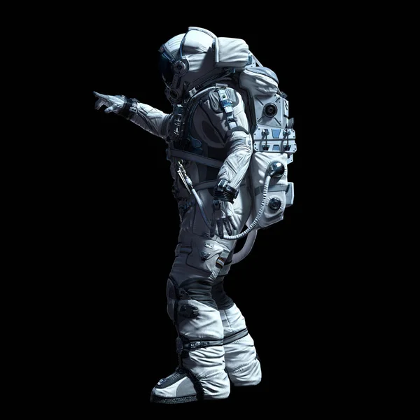 Astronaut i mörker. Mixed media — Stockfoto