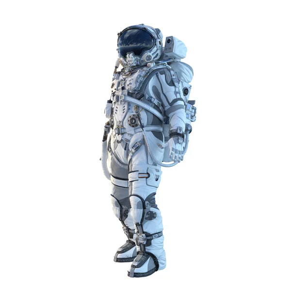 Astronaut op wit. Mixed media — Stockfoto