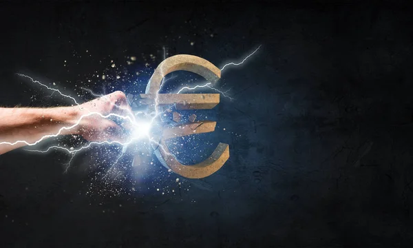Euro valutafall — Stockfoto