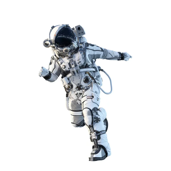 Αστροναύτης σε λευκό. Μικτή τεχνική — Φωτογραφία Αρχείου