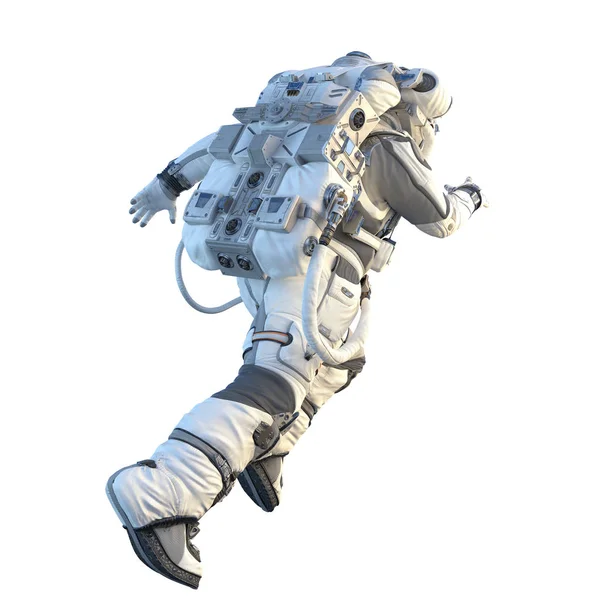 Astronaut on white. Mixed media — Stock Photo, Image