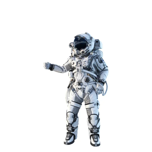 Astronaut op wit. Mixed media — Stockfoto