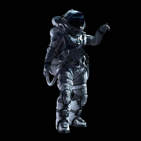 Αστροναύτης στο σκοτάδι. Μικτή τεχνική — Φωτογραφία Αρχείου